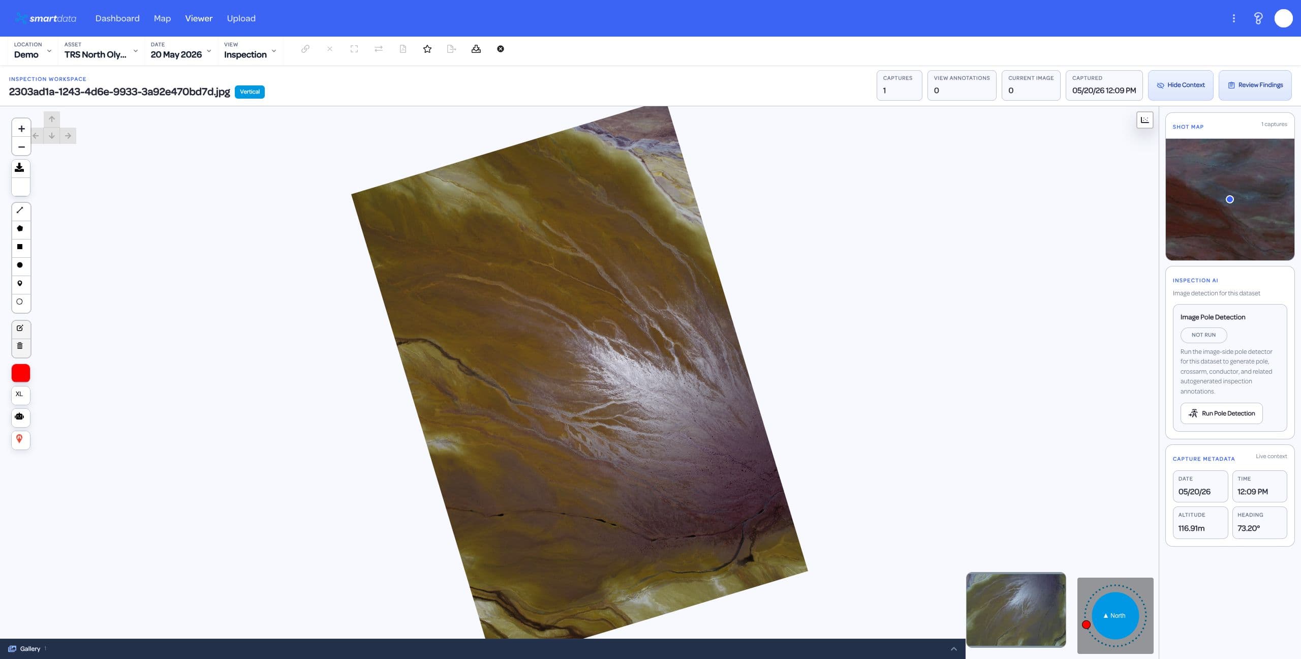 SmartData inspection viewer evidence with source image context
